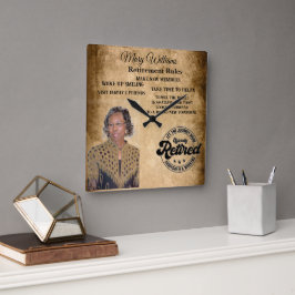 写真の削除 スクエア壁時計