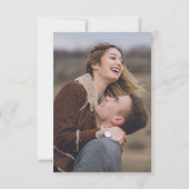 写真の前に何か青いフローラブライダルシャワー 招待状 (裏面)