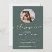 写真の前に緑のリハーサルの夕食 招待状 (正面)