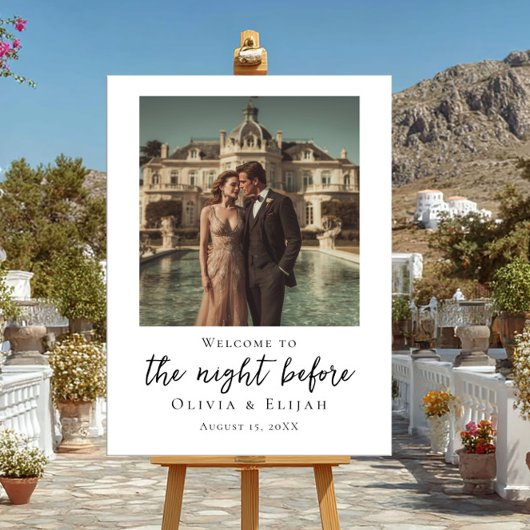 写真の前の夜エレガントは歓迎 ポスター