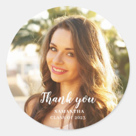 写真の卒業に感謝 ラウンドシール