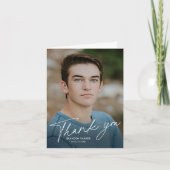 写真の卒業のスクリプト サンキューカード (正面)