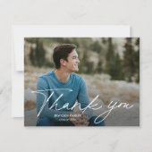 写真の卒業のスクリプト サンキューカード (正面)
