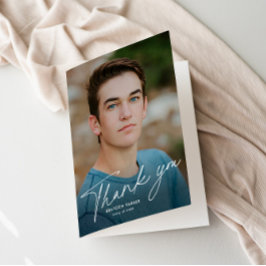 写真の卒業のスクリプト サンキューカード