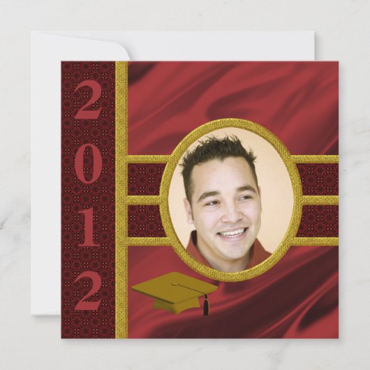 写真の卒業のパーティの招待状 招待状 (正面)