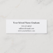 写真の卒業の発表のラベルの名刺の赤 コーリングカード (裏面)