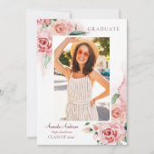写真の卒業の発表，エレガントフローラ 招待状 (正面)