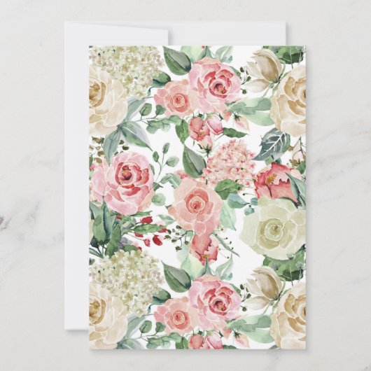 写真の卒業の発表，エレガントフローラ 招待状 (裏面)