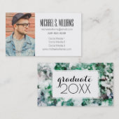 写真の卒業の|大理石模様をつけられた水晶質 コーリングカード (正面/裏面)