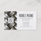 写真の卒業の|編まれた金属 コーリングカード (裏面)