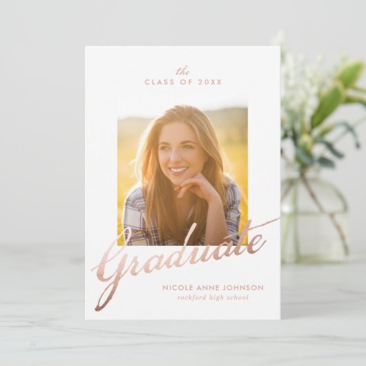 写真の卒業カード 招待状 (スタンド正面)