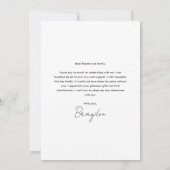 写真の卒業サンキューカードのスクリプト 招待状 (裏面)