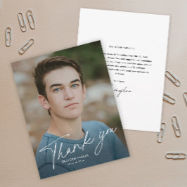 写真の卒業サンキューカードのスクリプト 招待状