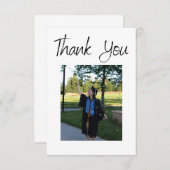 写真の卒業パーソナライズされたサンキューカード 招待状 (正面/裏面)