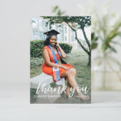 写真の卒業帽子の書道サンキューカードSm 招待状 (スタンド正面)