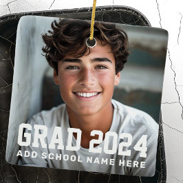 写真の卒業年号クラスまたは学校卒業 セラミックオーナメント