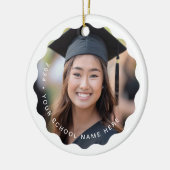 写真の卒業年名または学校の卒業記念 セラミックオーナメント (左)