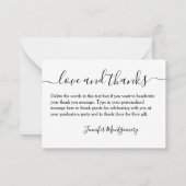 写真の卒業式ありがとうスモールノートカード ノートカード (裏面)