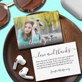 写真の卒業式ありがとうスモールノートカード ノートカード