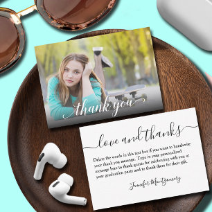 写真の卒業式ありがとうスモールノートカード ノートカード