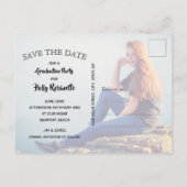 写真の卒業式の保存日付 ポストカード (裏面)