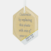 写真の卒業式の追加 ガラスオーナメント (正面左)