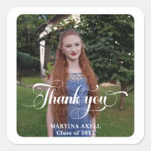 写真の卒業式 スクエアシール (正面)