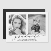 写真の卒業式 マグネット招待状 (正面/裏面)