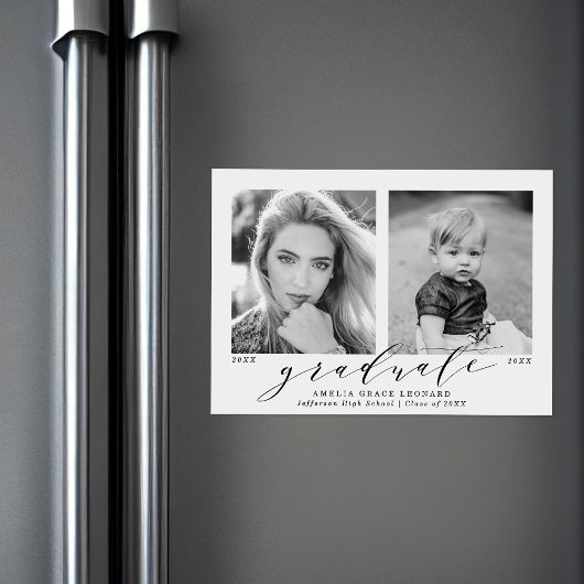 写真の卒業式 マグネット招待状