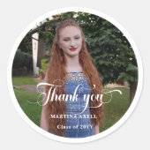 写真の卒業式 ラウンドシール (正面)