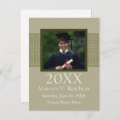 写真の卒業招待ライトカラー インビテーションポストカード (正面/裏面)