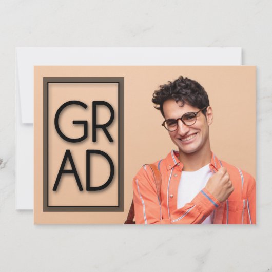 写真の卒業日を保存 招待状 (正面)