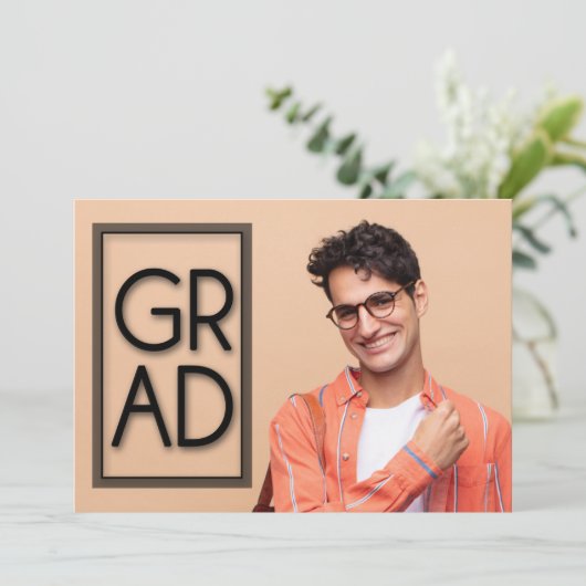 写真の卒業日を保存 招待状 (スタンド正面)