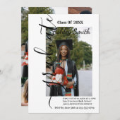 写真の卒業案内 招待状 (正面/裏面)