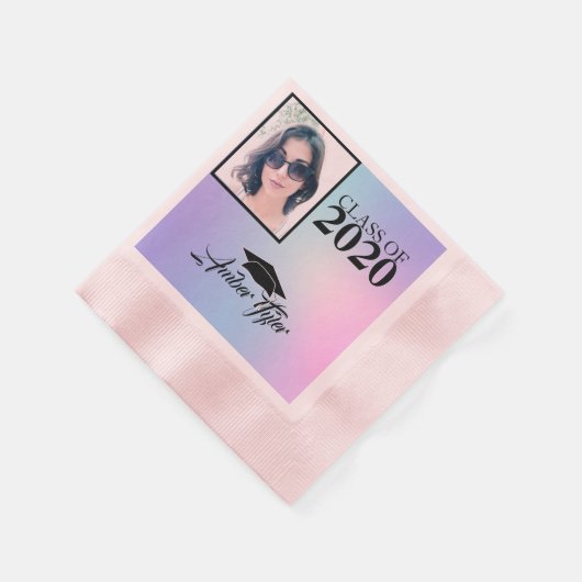 写真の卒業生 縁ありカクテルナプキン (角)