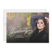 写真の卒業発表の招待状のスクリプト