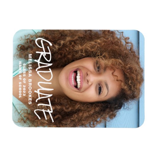 写真の卒業発表 マグネット (横)