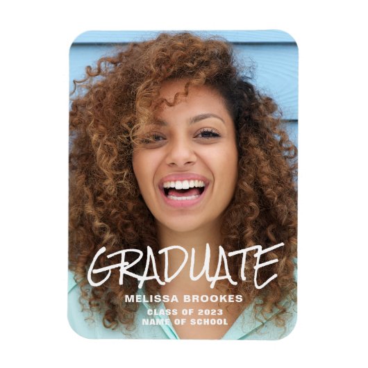 写真の卒業発表 マグネット (縦)