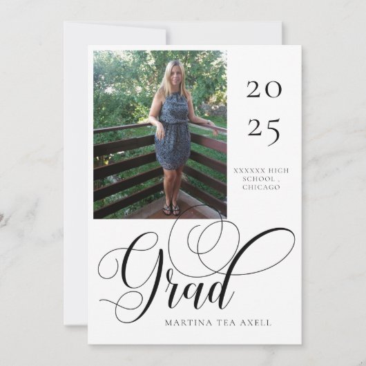 写真の卒業発表 招待状 (正面)