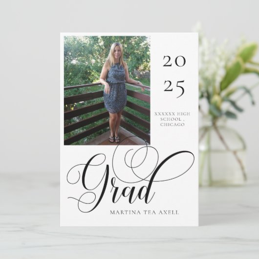 写真の卒業発表 招待状 (スタンド正面)