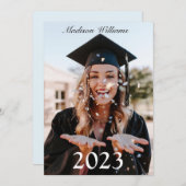 写真の卒業発表 招待状 (正面/裏面)