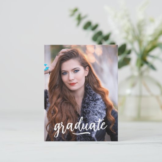 写真の卒業発表/招待状 ポストカード (スタンド正面)