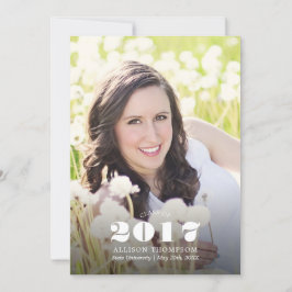 写真の卒業発表 案内状