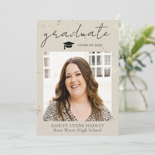 写真の卒業発表 案内状 (スタンド正面)