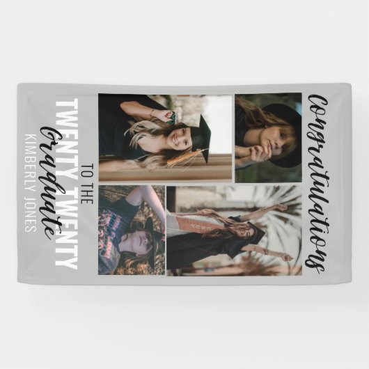 写真の卒業祝いのパーティー 横断幕 (横)