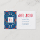 写真の卒業|のいかりおよびハートパターン コーリングカード (裏面)