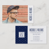 写真の卒業|のいかりの水玉模様パターン コーリングカード (正面/裏面)