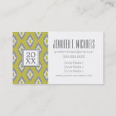 写真の卒業|のイカットのヴィンテージパターン コーリングカード (裏面)