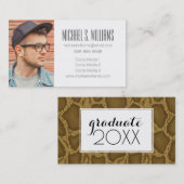 写真の卒業|のスネークスキン コーリングカード (正面/裏面)