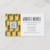 写真の卒業|のパイナップルジグザグ形 コーリングカード (裏面)